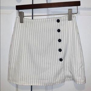 Forever 21 Black And White Pinstripe Skirt